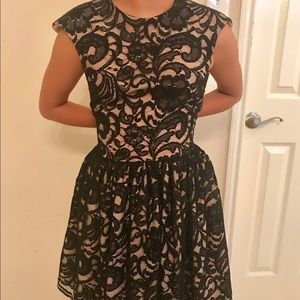 Cameo Black Lace Cocktail Dress - Size Small